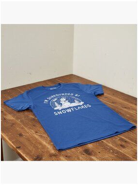 Men's Funny Snowman Snow Globe T-Shirt Cotton Blend Regular Fit